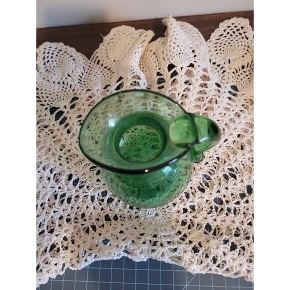 vintage mid-century modern hand blown glass pitcher - Picture 5 of 7